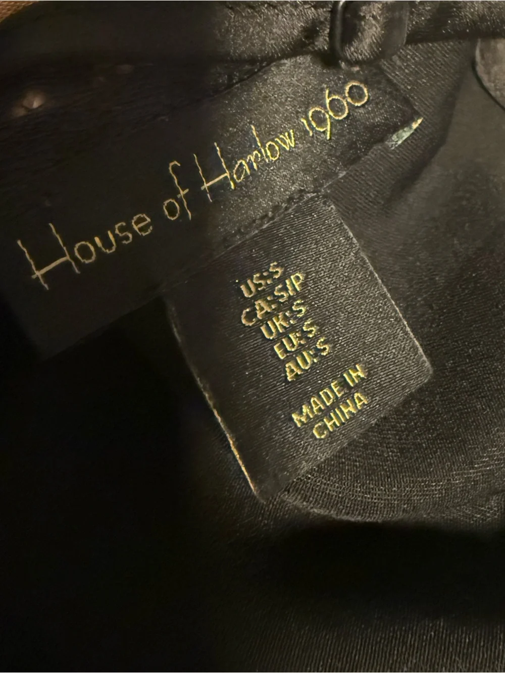 House of Harlow 1960 Black Satin Chemise & Slip Set